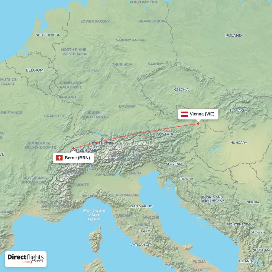 BRN - VIE route map