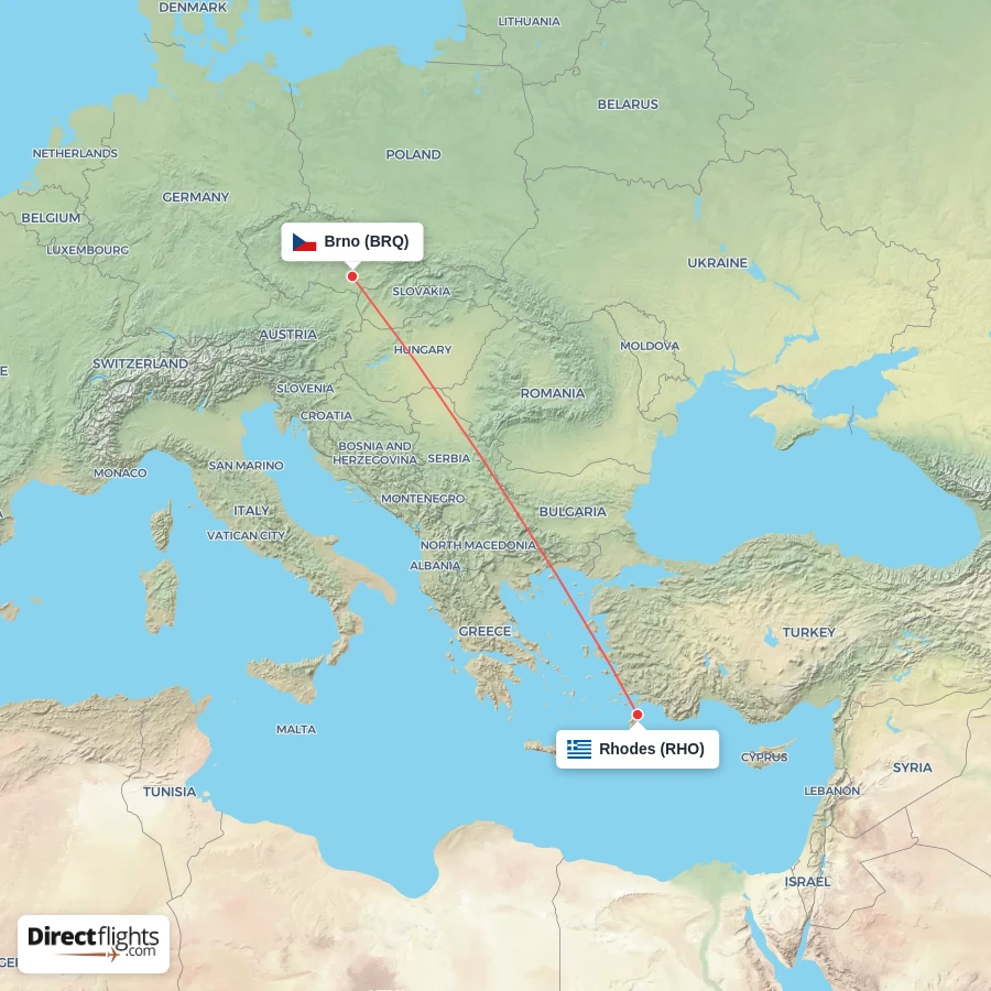 BRQ - RHO route map