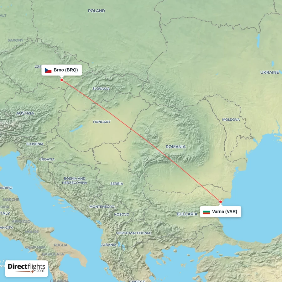 BRQ - VAR route map