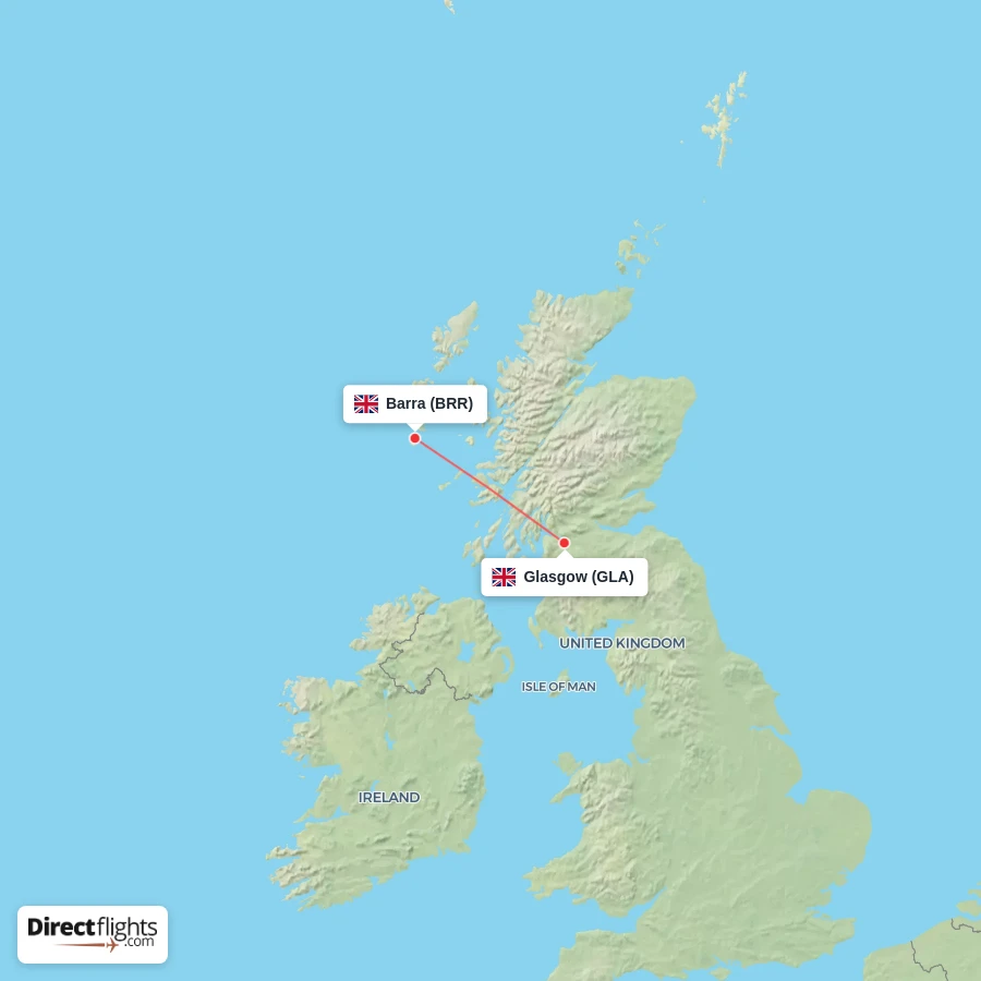 BRR - GLA route map