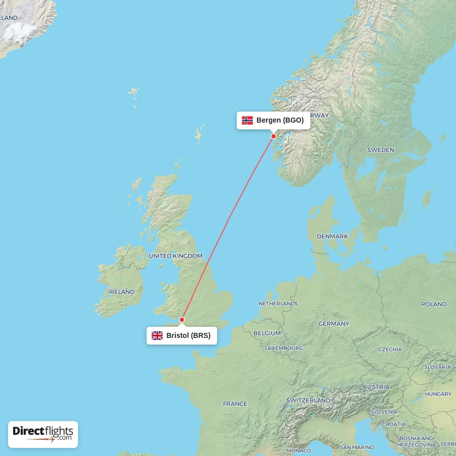 BRS - BGO route map