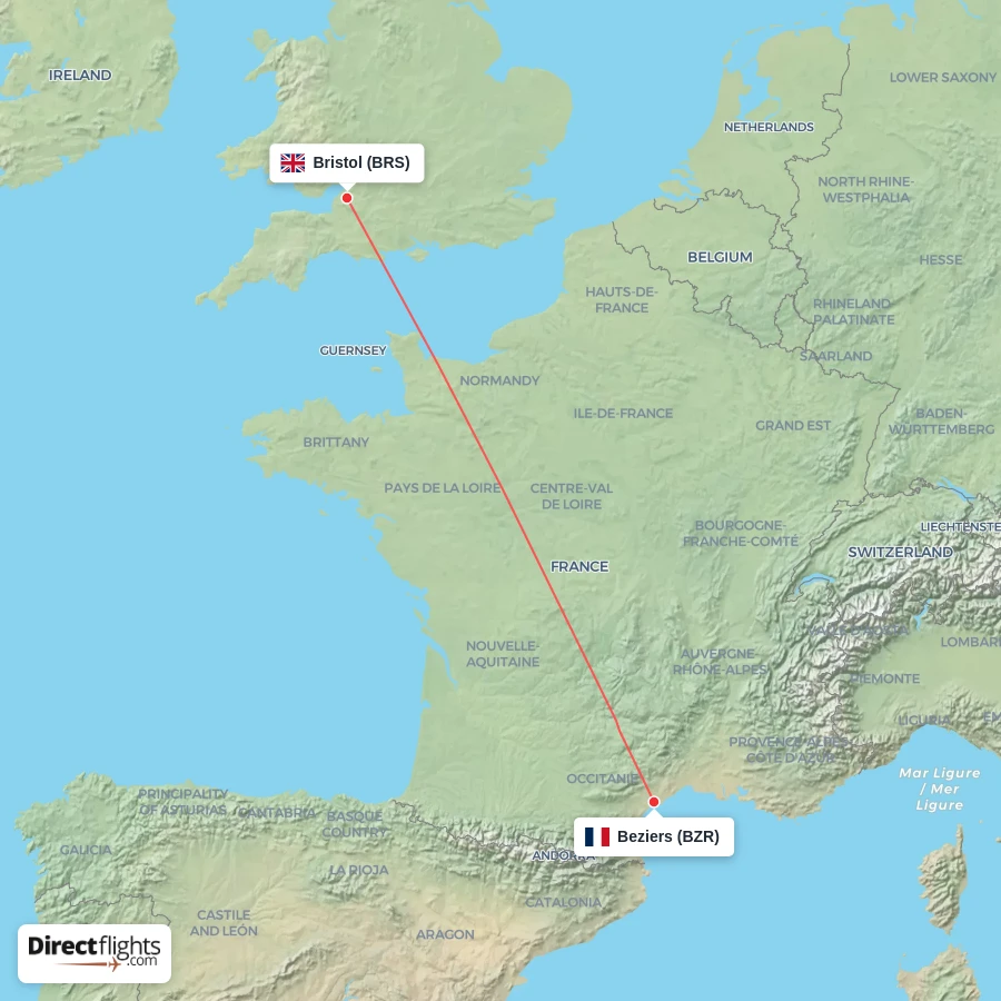 BRS - BZR route map