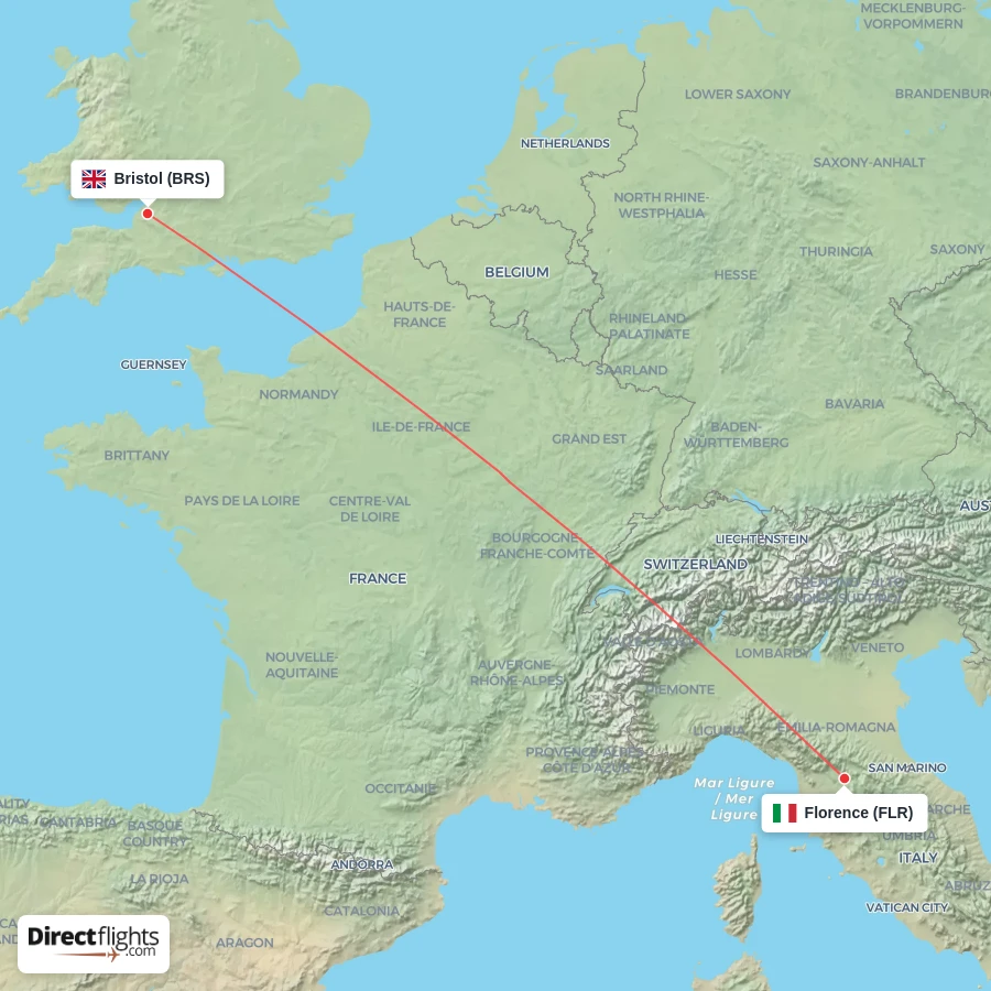 BRS - FLR route map