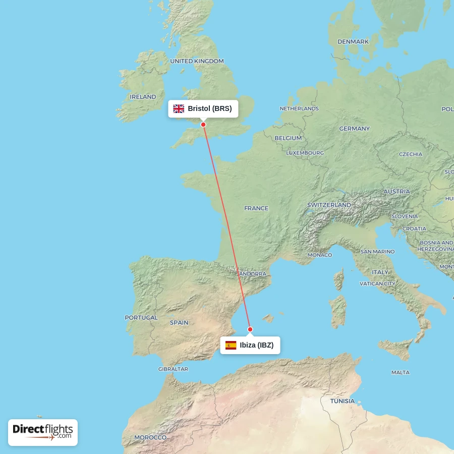 BRS - IBZ route map