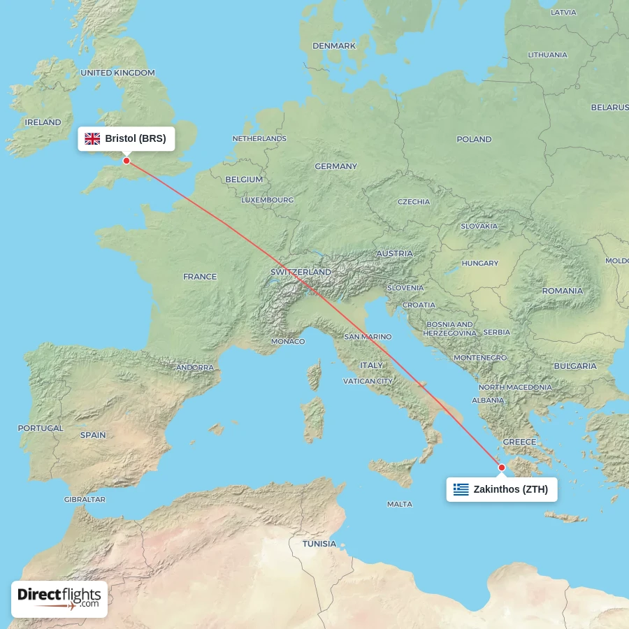 BRS - ZTH route map