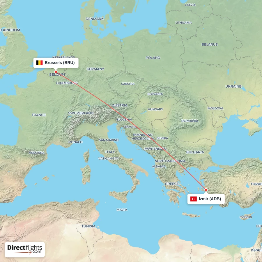 BRU - ADB route map