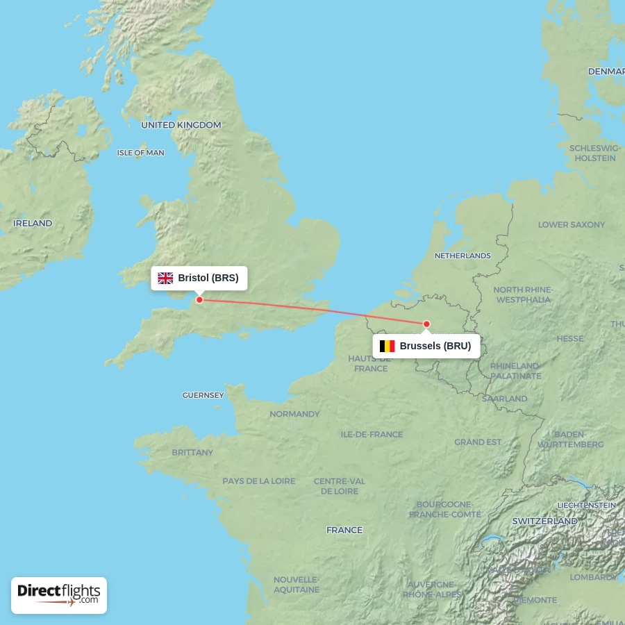 BRU - BRS route map
