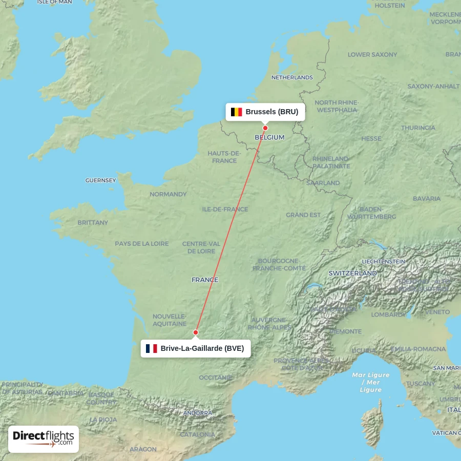 BRU - BVE route map