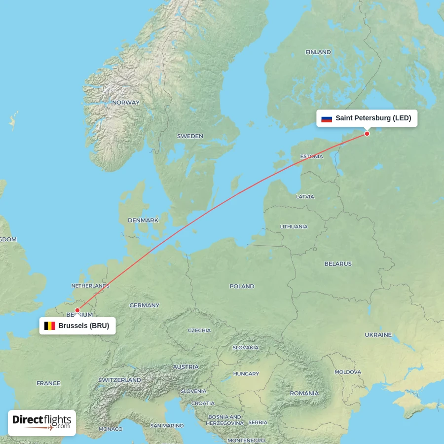 BRU - LED route map