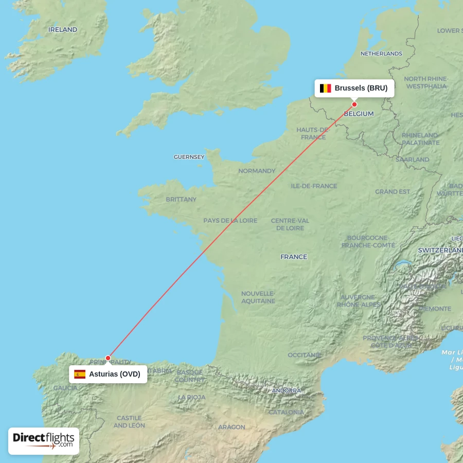 BRU - OVD route map