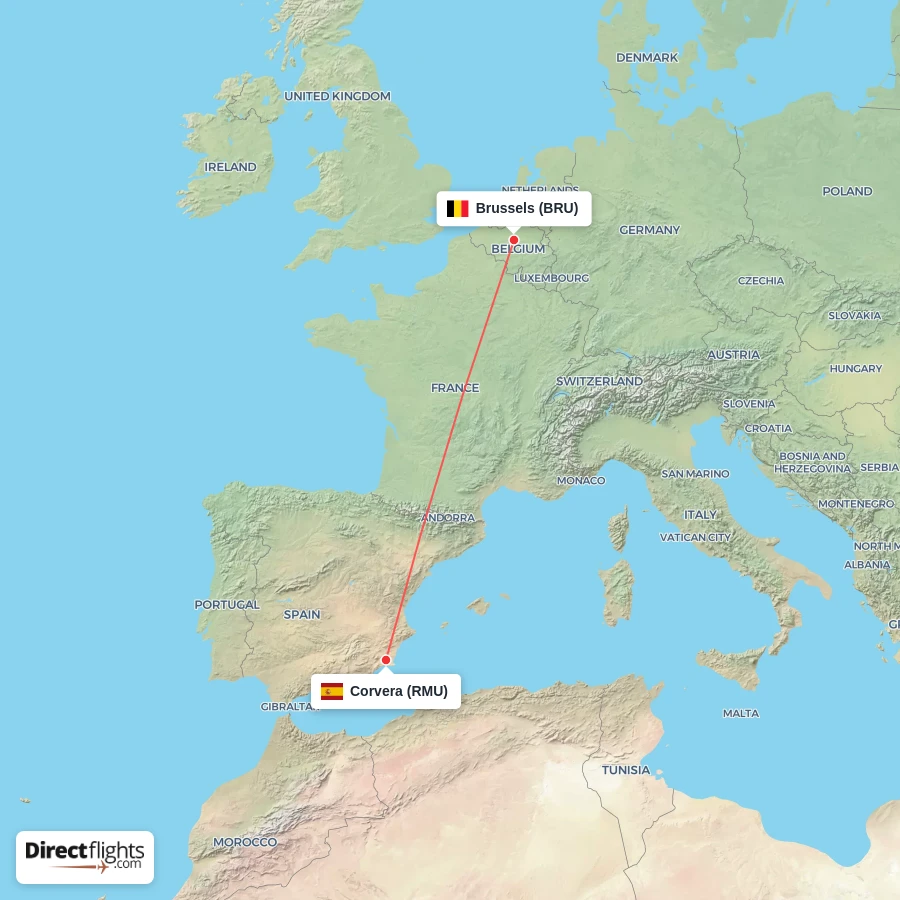 BRU - RMU route map