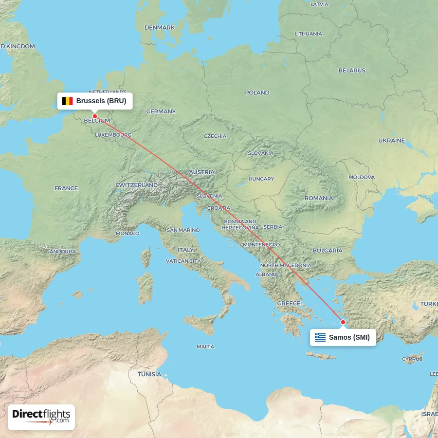 BRU - SMI route map