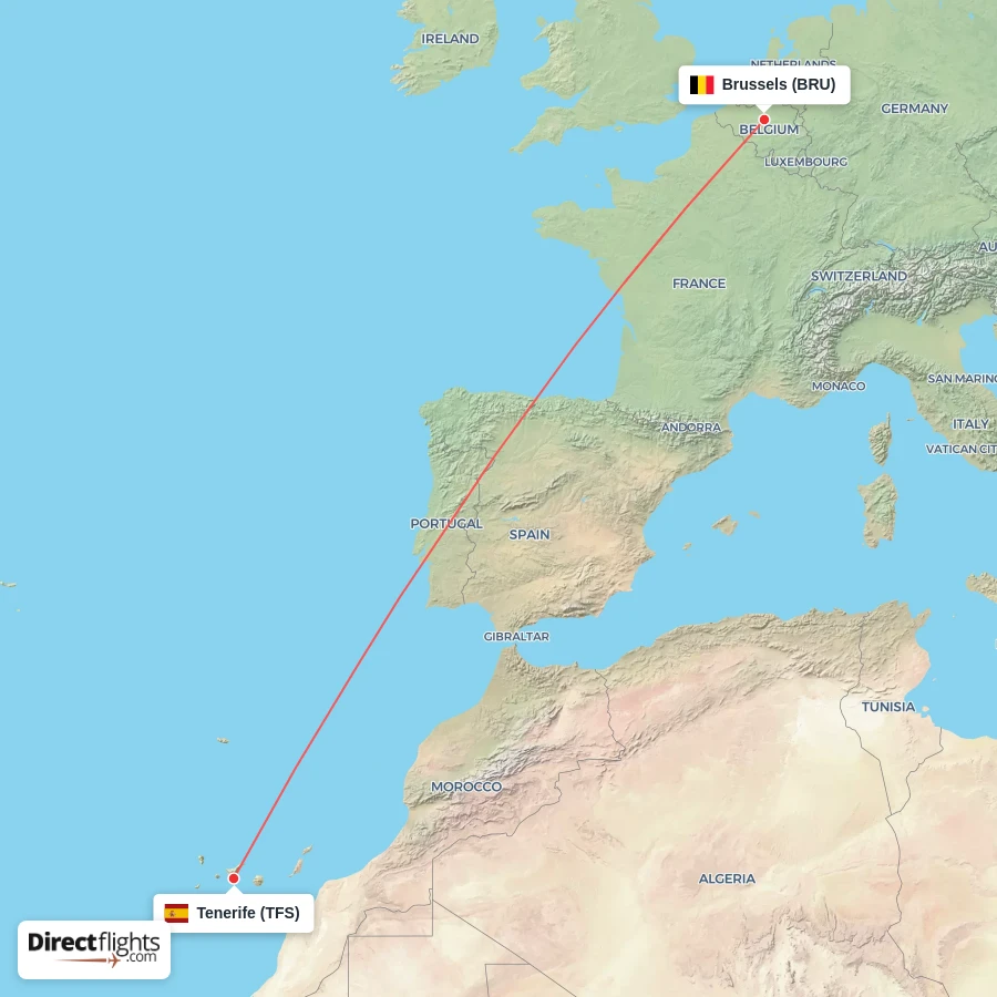 BRU - TFS route map