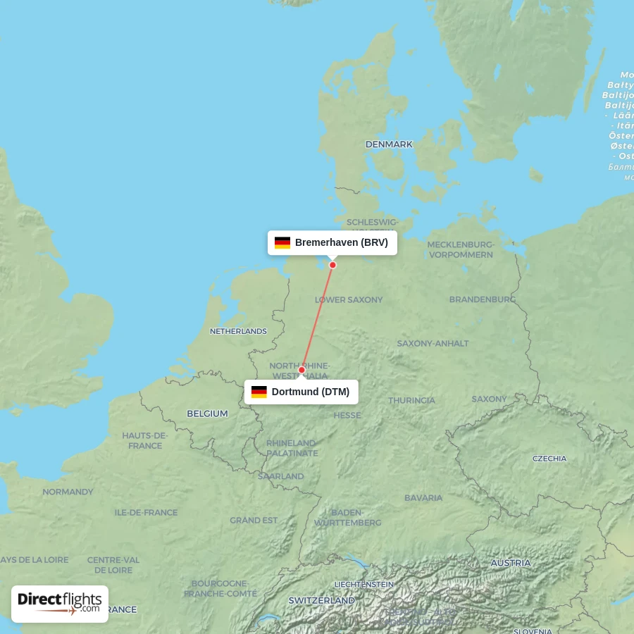 BRV - DTM route map