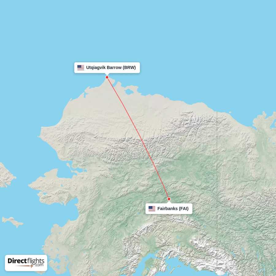 BRW - FAI route map