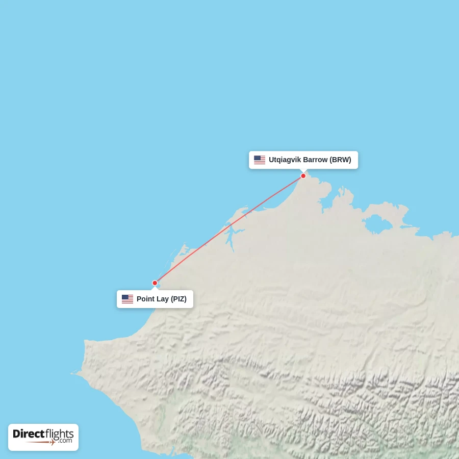 BRW - PIZ route map