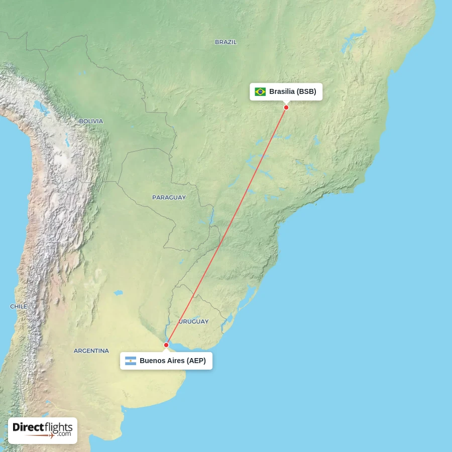 BSB - AEP route map