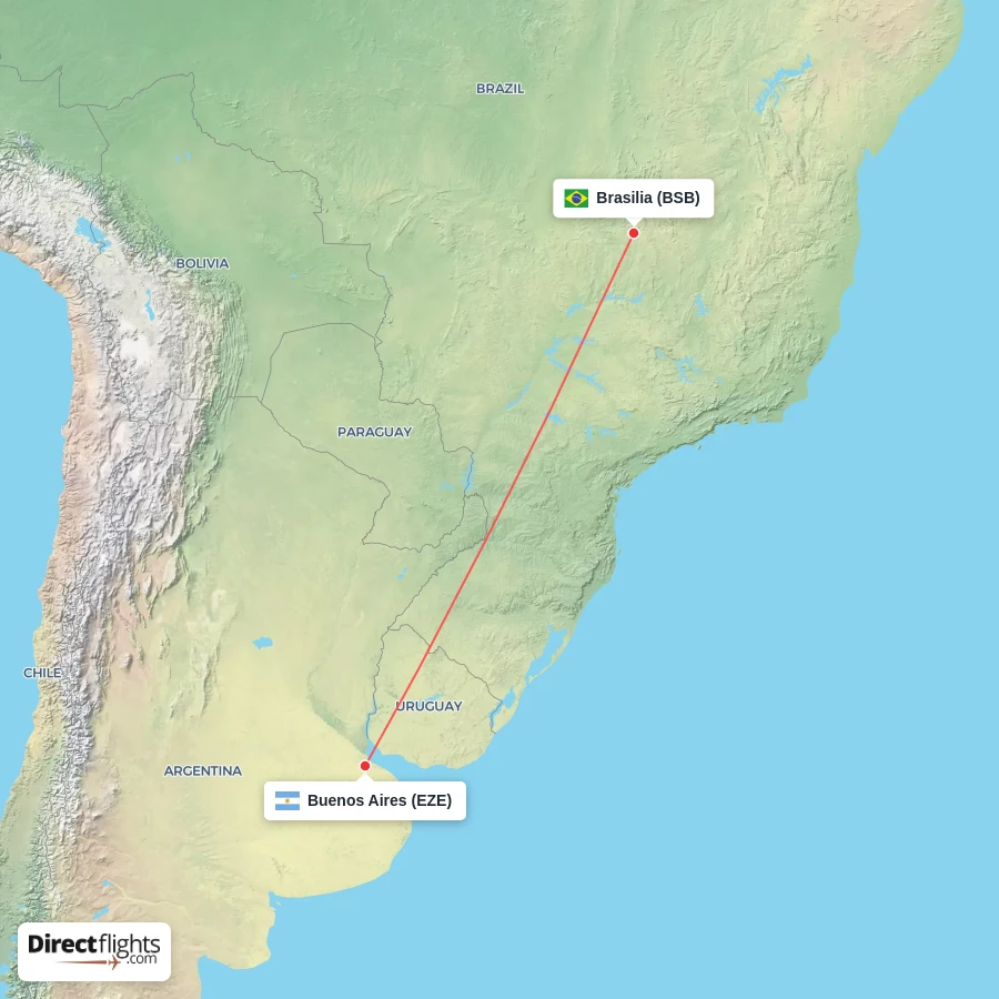 BSB - EZE route map
