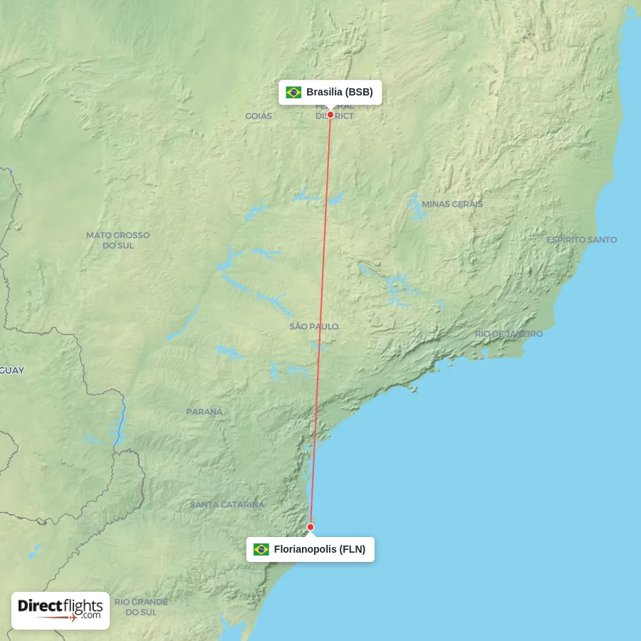 BSB - FLN route map