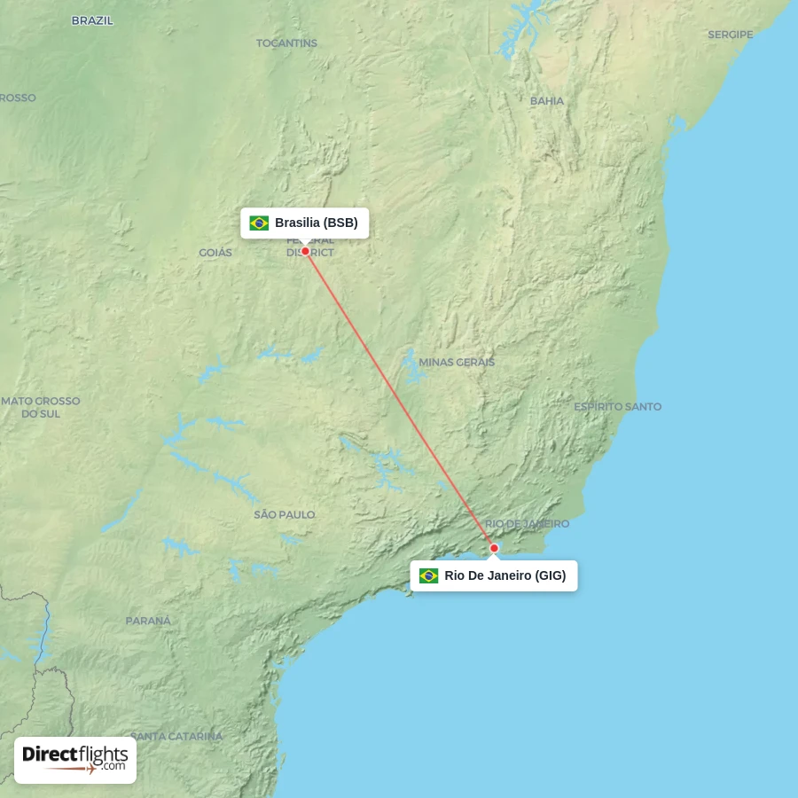 BSB - GIG route map