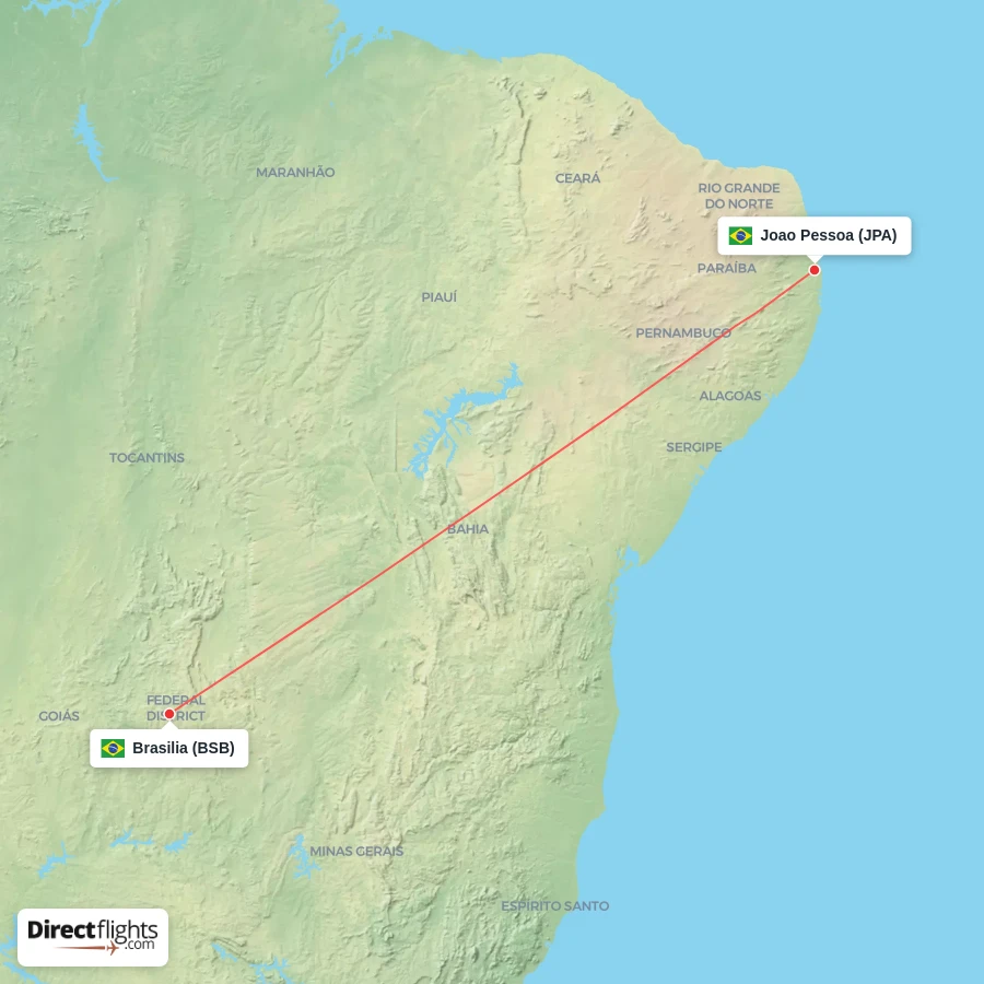 BSB - JPA route map