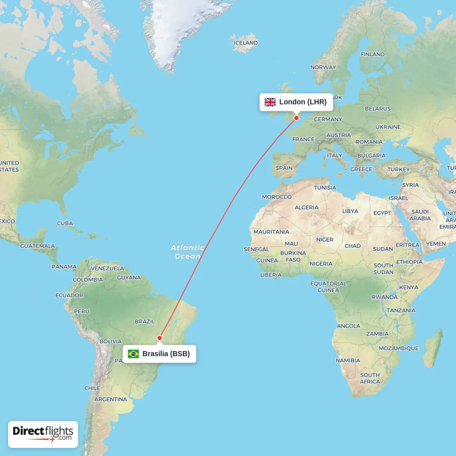 BSB - LHR route map