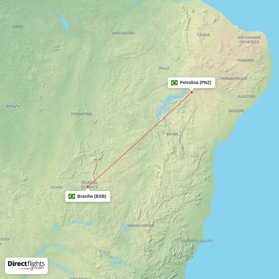 BSB - PNZ route map