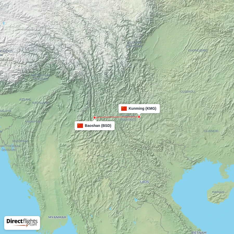BSD - KMG route map