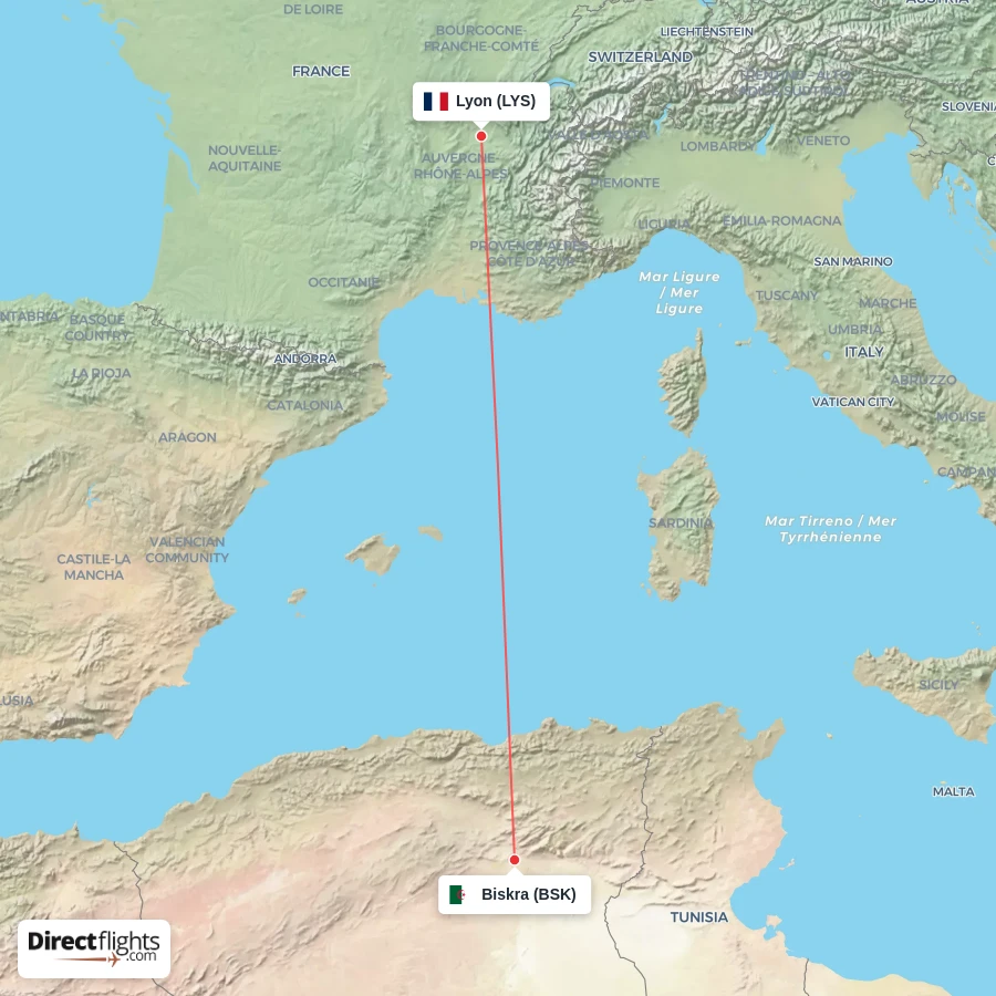 BSK - LYS route map