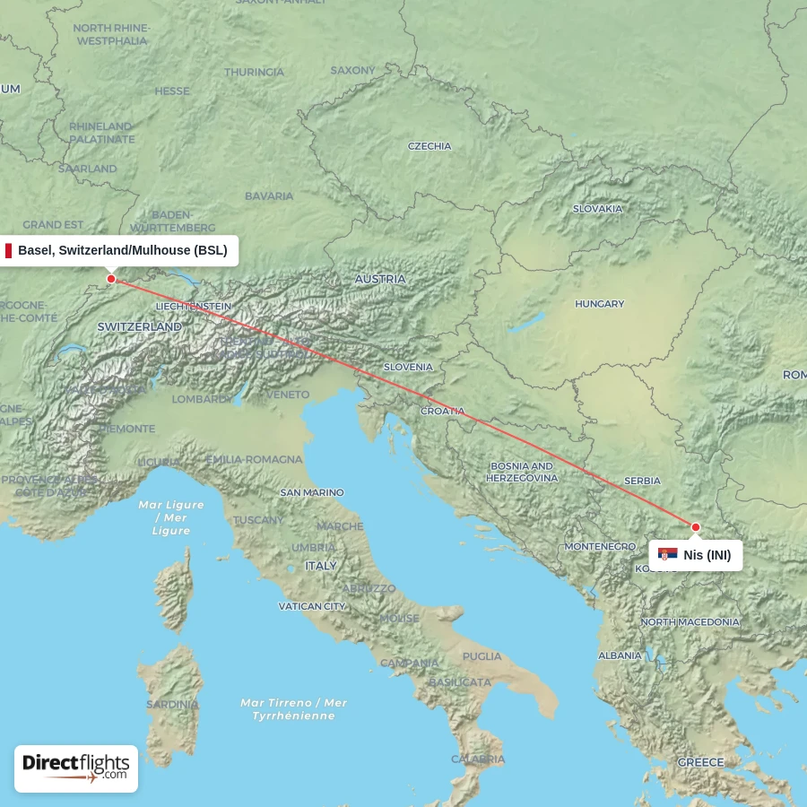 BSL - INI route map