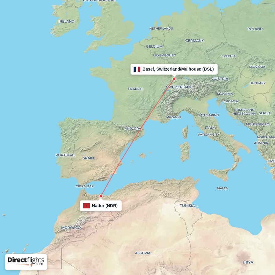 BSL - NDR route map