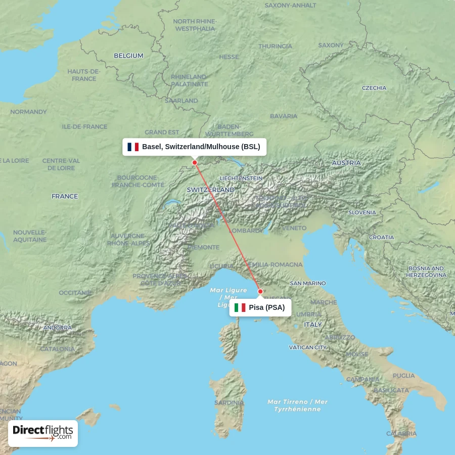 BSL - PSA route map