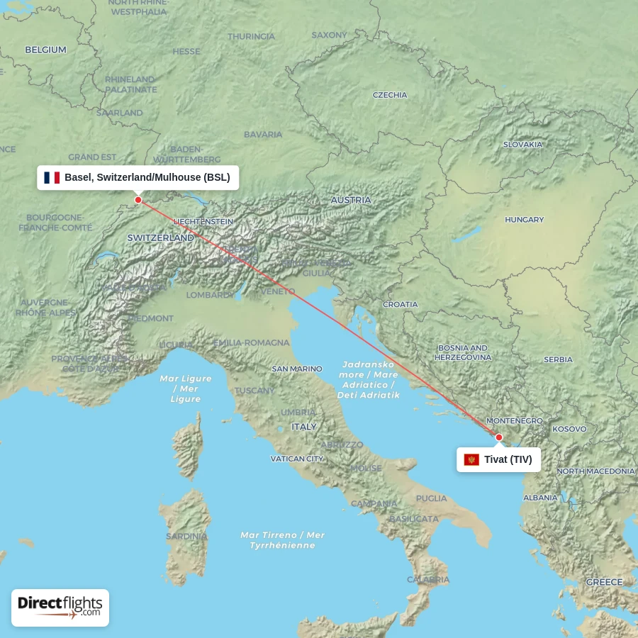 BSL - TIV route map