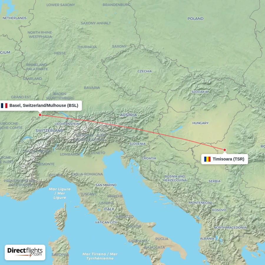 BSL - TSR route map