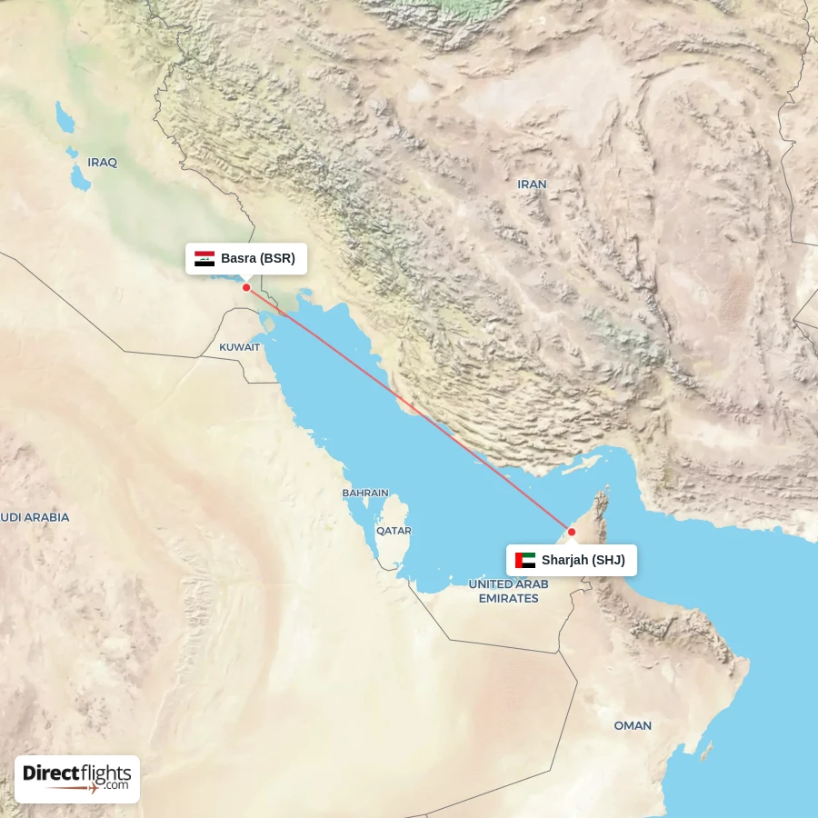 BSR - SHJ route map