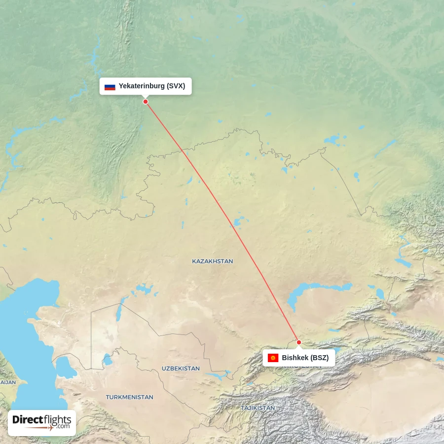 BSZ - SVX route map