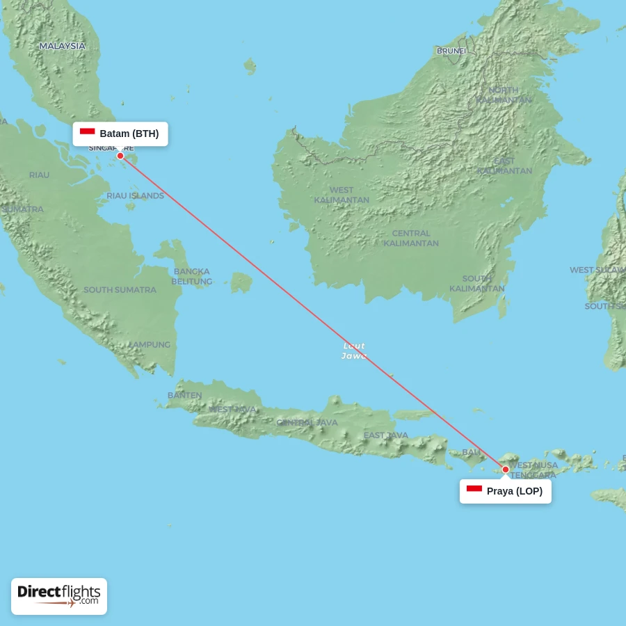 BTH - LOP route map