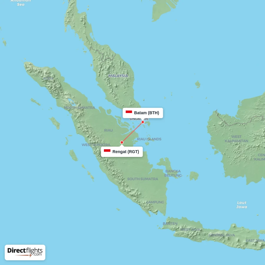 BTH - RGT route map