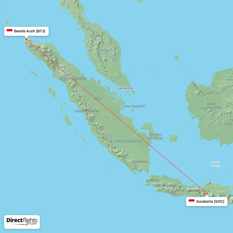 BTJ - SOC route map