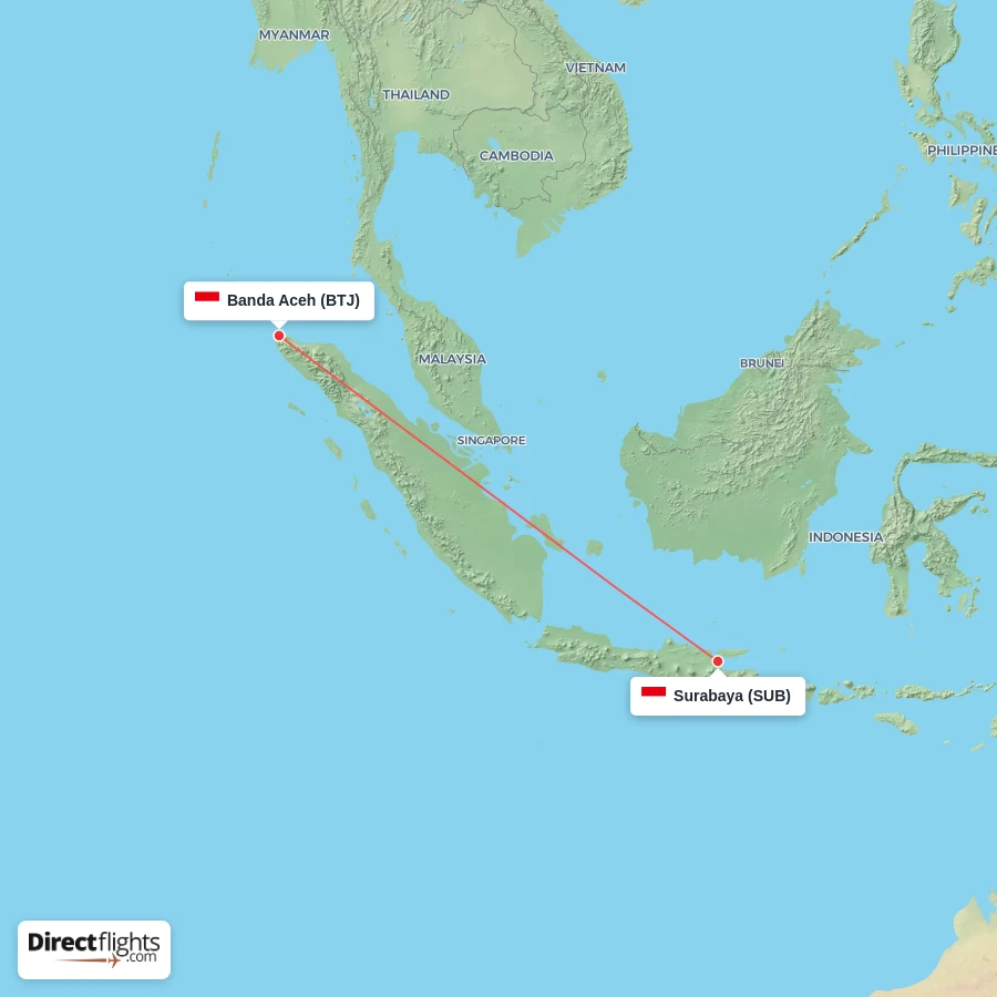 BTJ - SUB route map