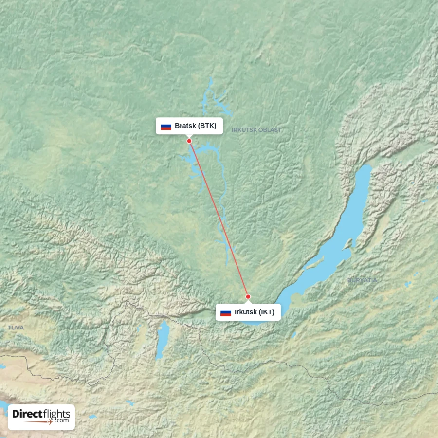 BTK - IKT route map