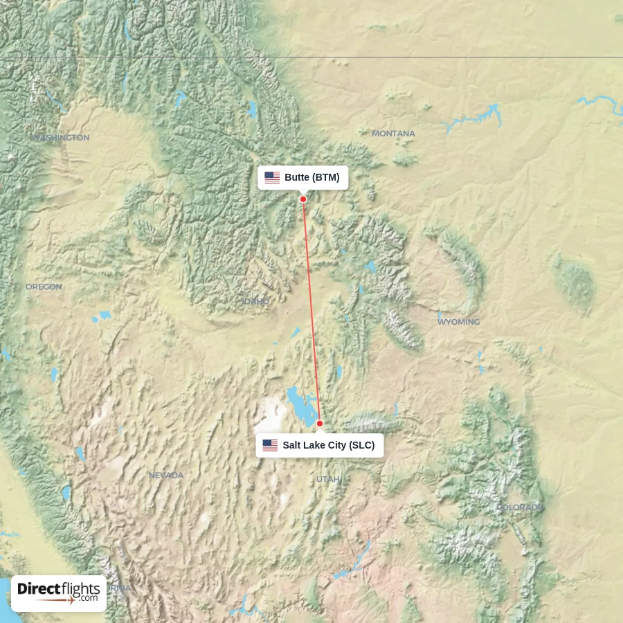 BTM - SLC route map
