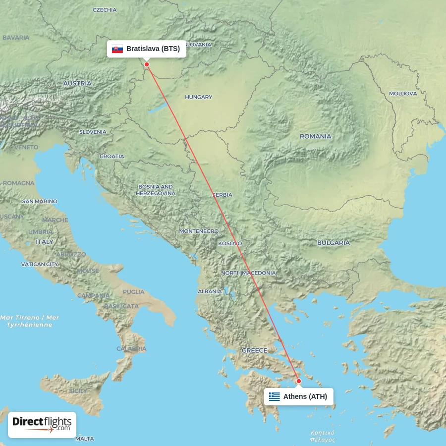 BTS - ATH route map