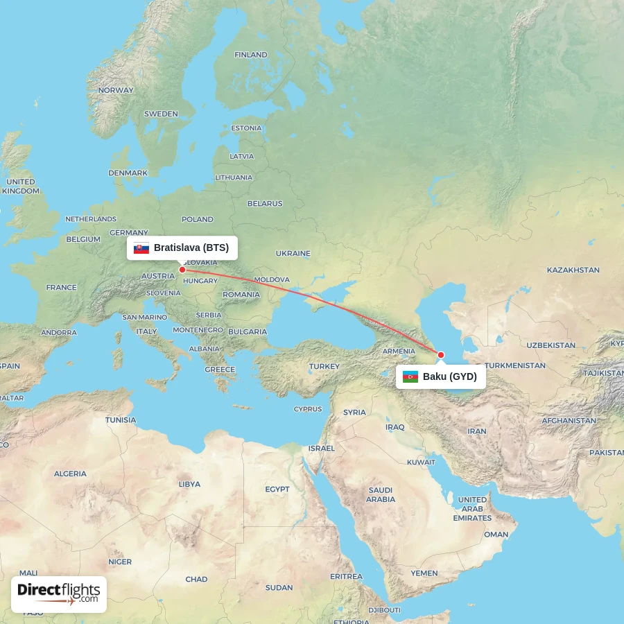 BTS - GYD route map