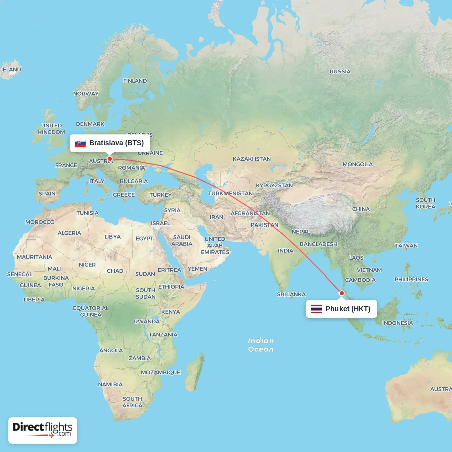 BTS - HKT route map