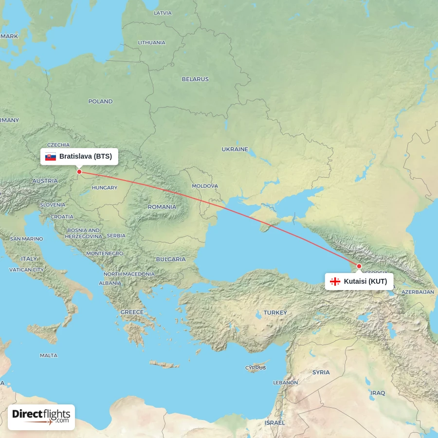 BTS - KUT route map