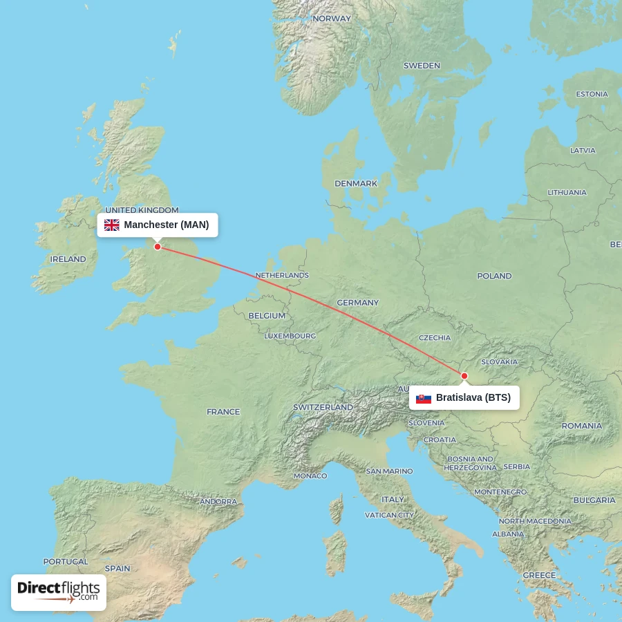 BTS - MAN route map