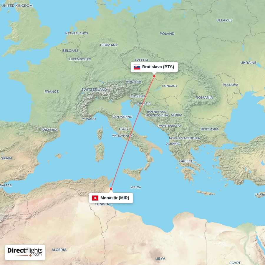 BTS - MIR route map