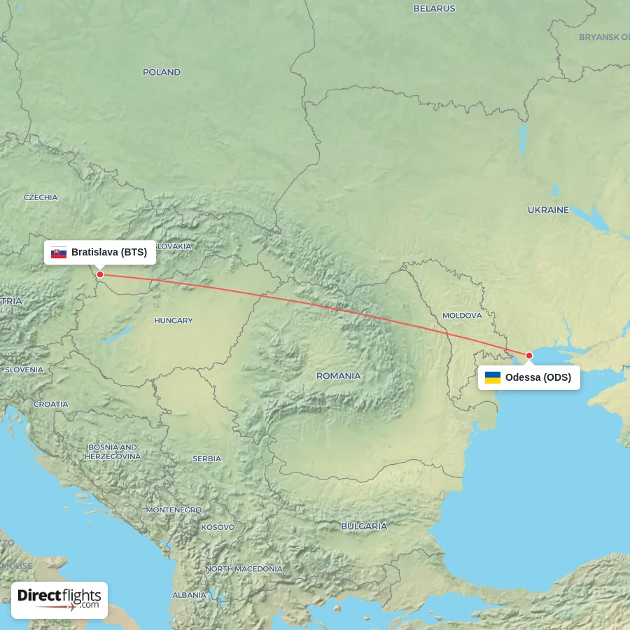 BTS - ODS route map