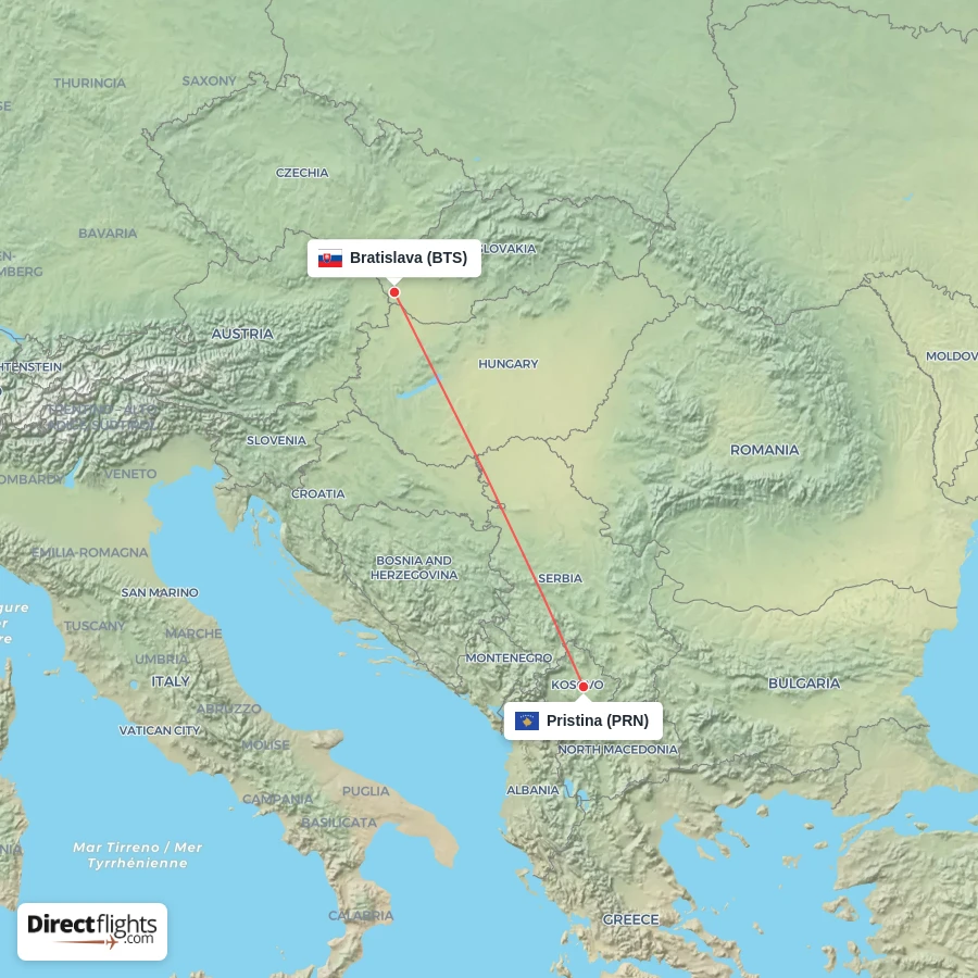 BTS - PRN route map